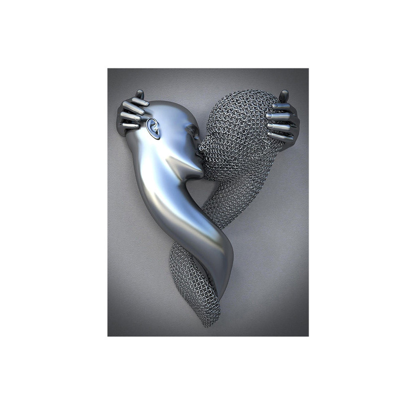 跨境速卖通 亚马逊 TEMU金属人物情侣雕像艺术装饰画客厅餐厅挂画|undefined