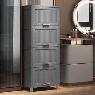 Open-Door Storage Cabinet, Home Living Room Storage Cabinet, Multi-Layer Clothes Rack Storage Rack, Simple Wardrobe, Bedroom Bedside Table