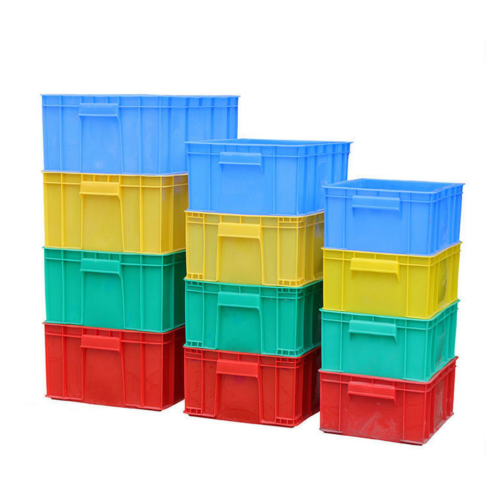 蓝色塑料周转箱分类物流箱中转塑胶箱仓库整理箱货物库存存放箱子