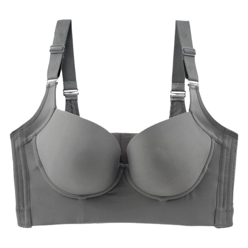 Sujetador ropa interior de copa completa de siete pechos para mujer sin anillo de acero