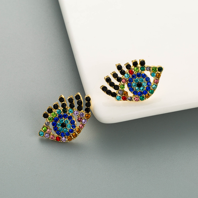 Retro Devilu0027s Eye Stud Earrings