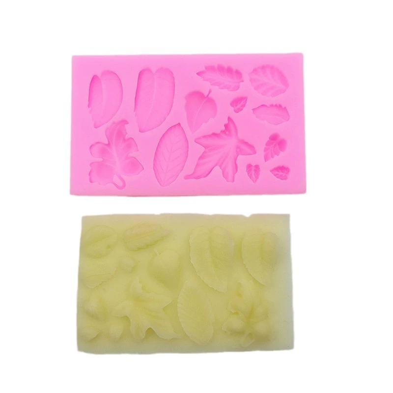 Creative compact fondant, decorations, clay, food silicone, silicone mold, maple leaf