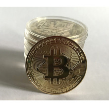 比特币Bitcoin虚拟币外国硬币铁镀金镀银3mm厚度金属工艺品外国币