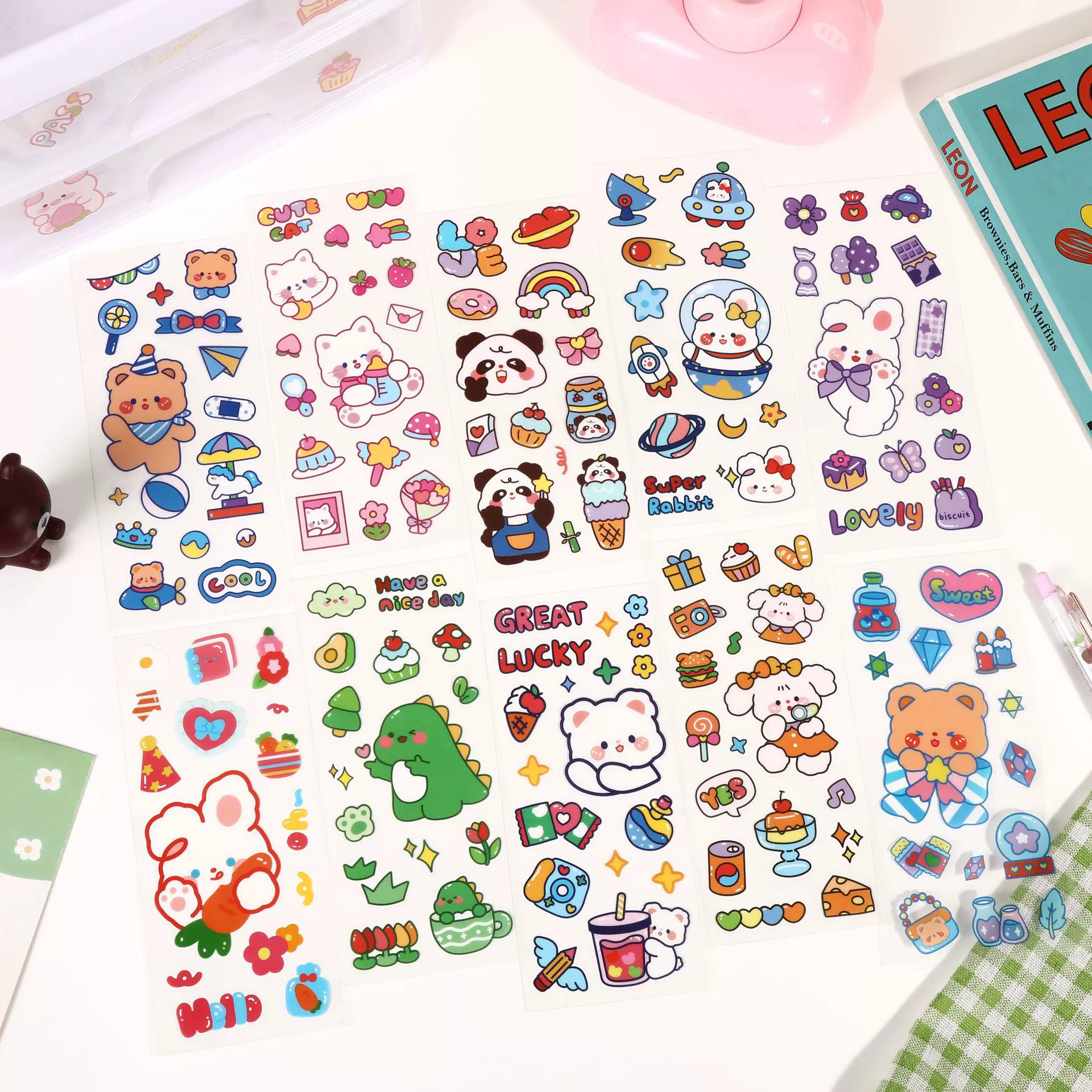 Детские наклейки для справочников с героями мультфильмов, милые термосы из ПВХ, наклейки на чашки для воды, креативный чехол для мобильного телефона «сделай сам», украшение для ноутбука