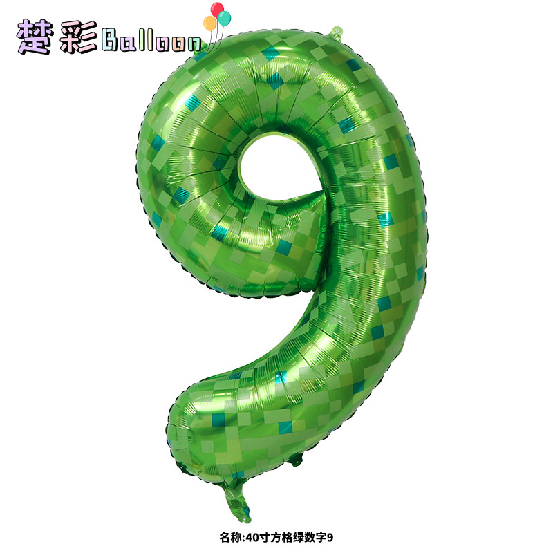 40 inch checkered green numbers 9cc
