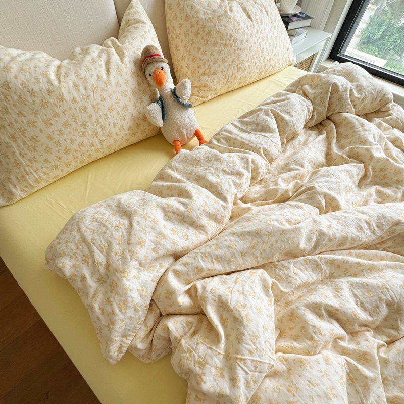 A類全綿有酸素二重糸ベッド4点セット純綿布団シーツ3点セットinsベッド用品セット