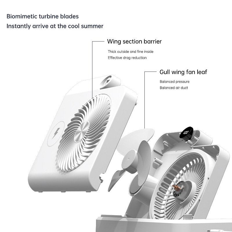 Wireless mobile phone charging, table air fan, universal smart folding tubing 3