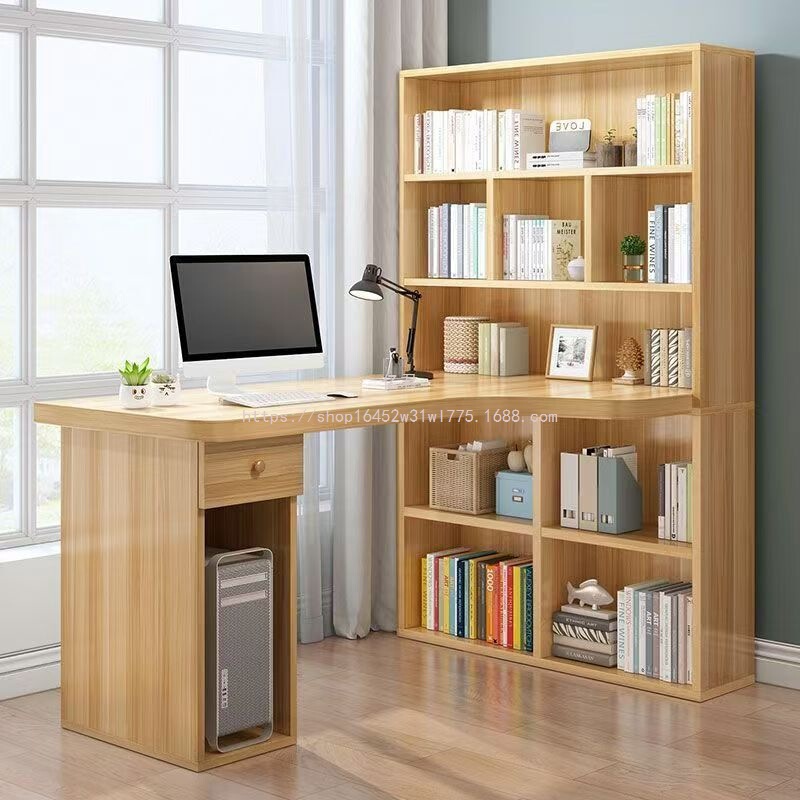 Desk and Bookshelf Integrated Computer Desk Desktop Table Student Home Bedroom Simple Children's Study Desk Writing Corner Table Desk and Bookshelf Integrated Computer Desk Desktop Table Student Home Bedroom Simple Children's Study Desk Writing Corner Table