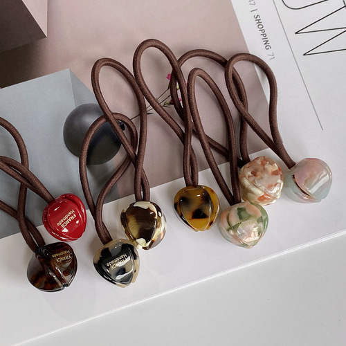 Acetic acid texture tulip hair rope candy color simple high-end flower hair band headband hair rubber band Japanese and Korean hair accessories