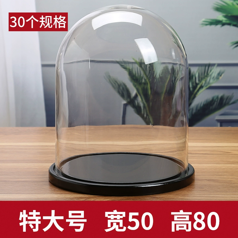 Вечный цветок стеклянная крышка модель Di Cui Feng Crown декоративная большая свадебная обувь прозрачная полусферическая полка