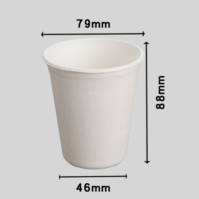 Taza de papel desechable de pulpa de caña de azúcar de alta gama Taza engrosada para el hogar Taza de agua de oficina comercial Taza de té Taza de bebida caliente
