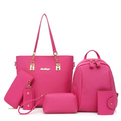 外貿女包2024春季新款尼龍布六件套子母包手提單肩斜跨包雙肩背包