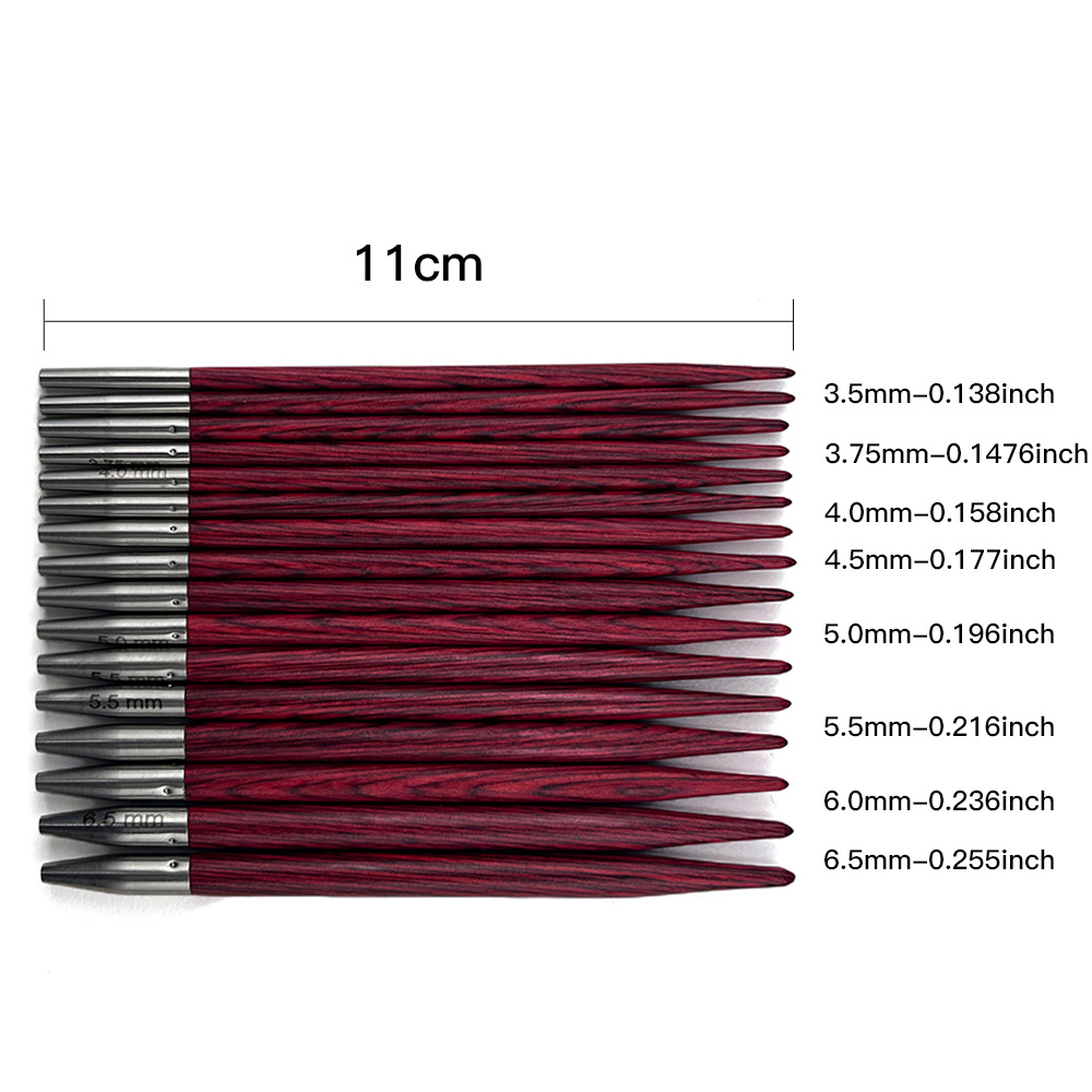 Aguja de suéter transfronteriza abedul rojo desmontable aguja de anillo multifuncional de cambio de cuerda aguja de anillo un conjunto de 8 paquetes