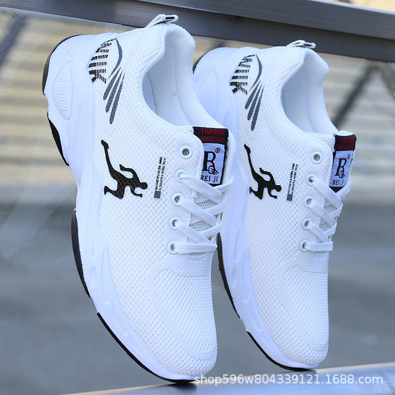 Zapatos de hombre, calzado deportivo para hombre, primavera 2024, nueva temporada de Xiamen, zapatos casuales de malla transpirable, zapatos de moda de suela suave a prueba de olor, zapatos para correr