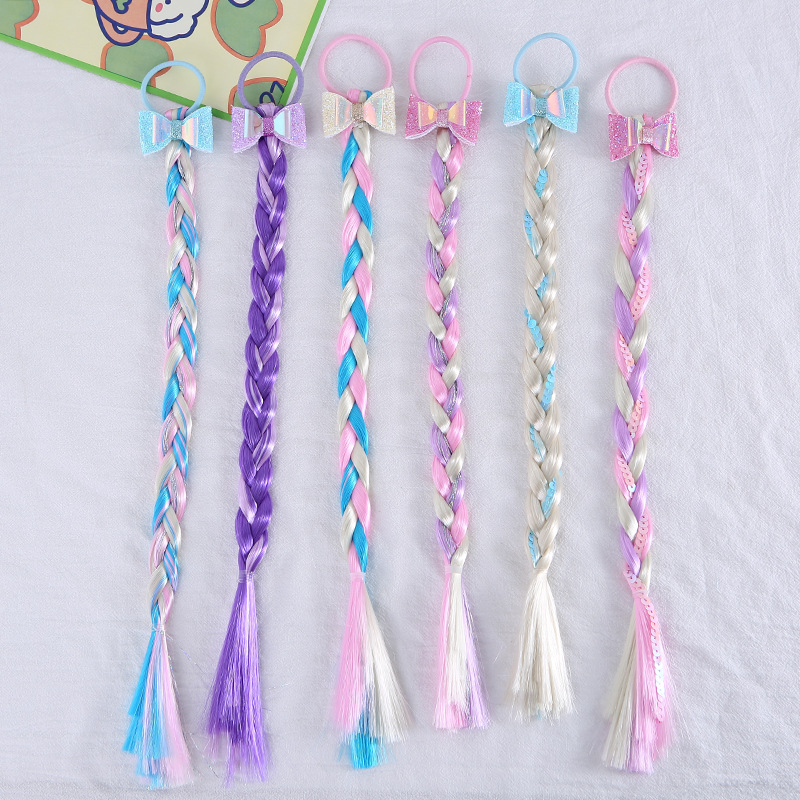 32g Weight Hair Tie Hair Accessories Type 1 Piece Quantity Holiday, Party Occasion Plastic Material Color Block Pattern All Seasons Season Kid'S Gender Cute Style Cute Kid'S Color Block Plastic Hair Tie 2