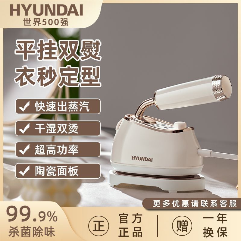 Hyundai New Handheld Garment Ironing Machine Steam Electric Iron Household Portable High-Power Ironing Clothes