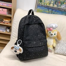 休闲双肩包百搭学生书包轻便书包大学生女双肩包大容量双肩包女包