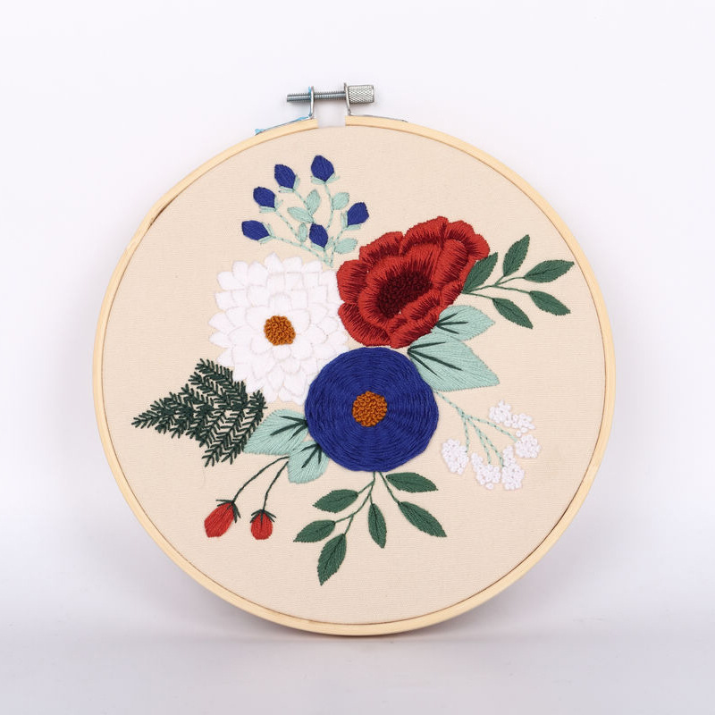 Estilo europeo fragancia floral viento suave xiangyang DIY bordado hecho a mano material paquete traje de costura