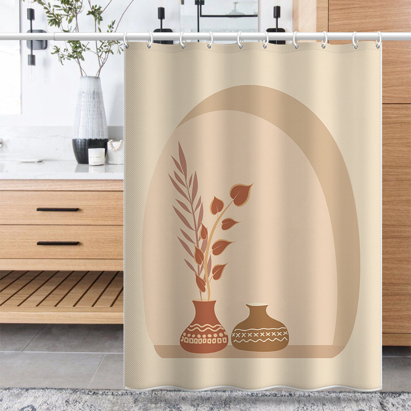 Abstract Flower Vase Waterproof C, Bestseller, 3D Printed Morandi Art Bouquet, Thickened Polyester Shower_voghion.com