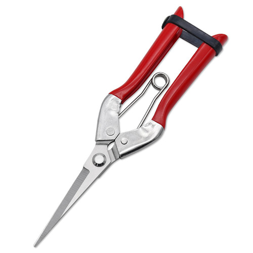 Manufacturer wholesale red garden scissors, multi-purpose pruning scissors for picking fruits from branches, stainless steel garden scissors