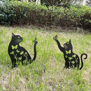 Cross Border Metal Paint Creative Iron Iron Art Garden Dog Garden Cat Courtyard Deco Art Outdoor Lawn Animals