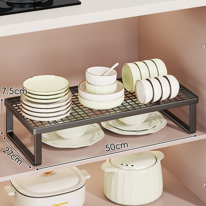 Estante Organizador Multicapa de Vajilla de Hierro Multifuncional para Cocina image 6