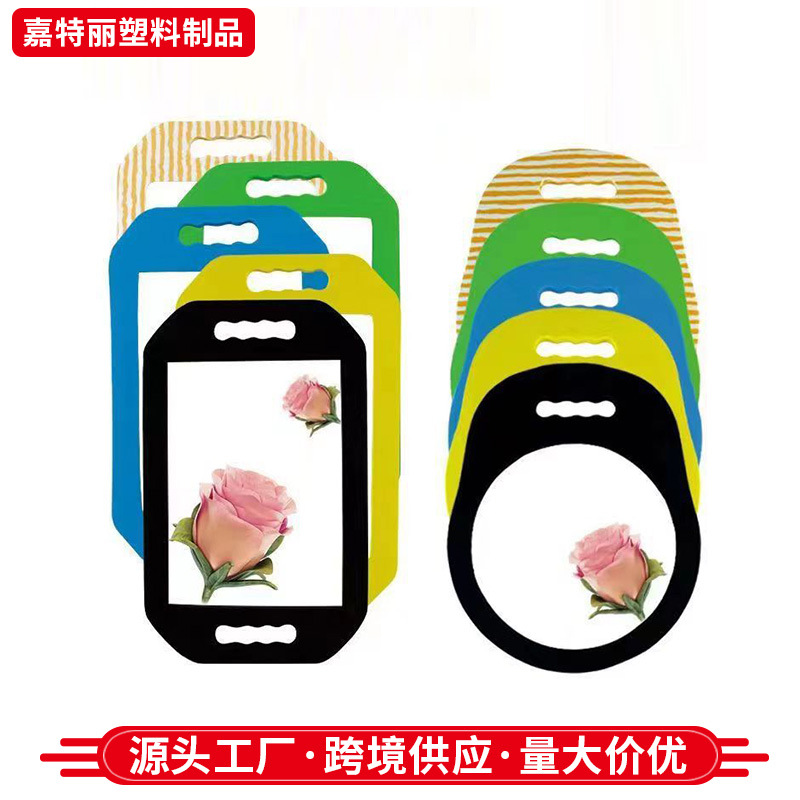 发廊理发师用手镜防摔泡沫后背镜高清后视镜手持方形便携化妆镜