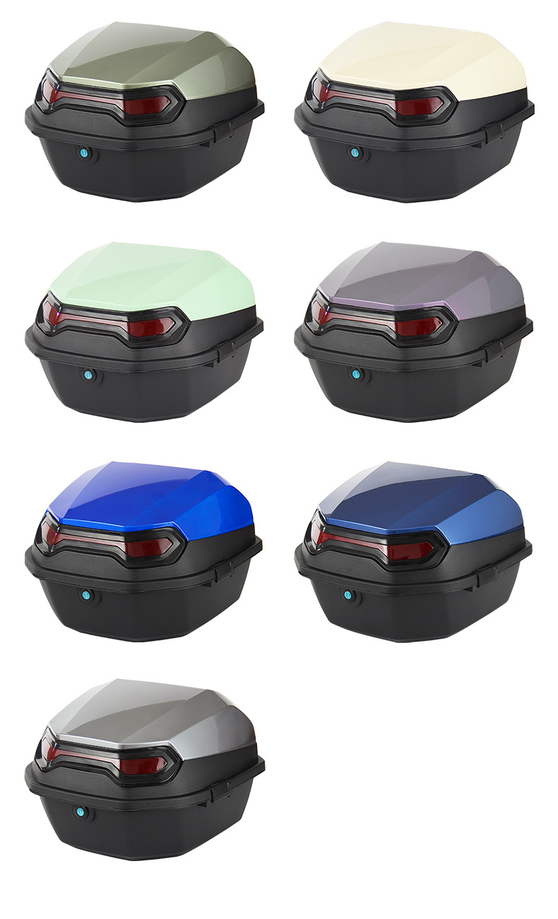Electric Vehicle Trunk, Battery Car Rear Trunk, Large-Capacity Storage Tool Box, Storage Box, Universal for Scooters