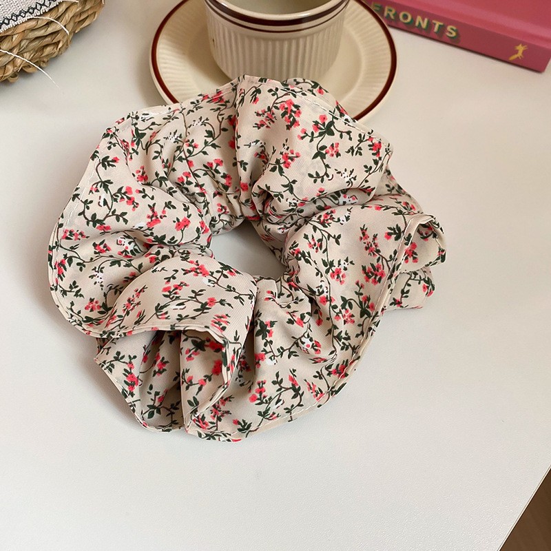 Encaje lazo para el cabello de intestino grueso de doble capa ins coreanos cuerda para el cabello de intestino grueso fresco y dulce en la parte posterior de la cabeza accesorios para el cabello femenino