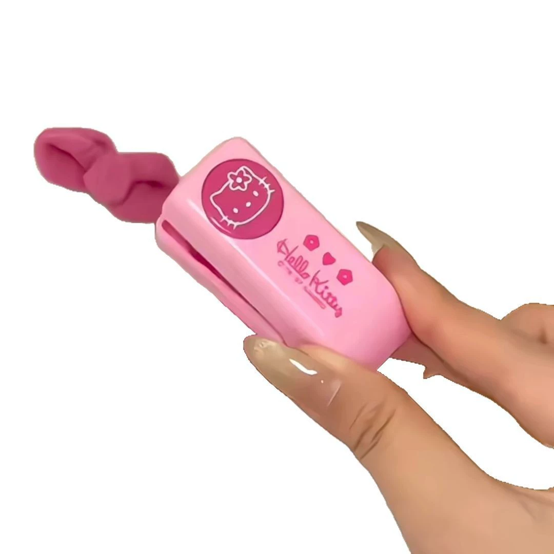 Embosser (Hello Kitty) metal handheld stamping machine, compact pink, embossing roll or set