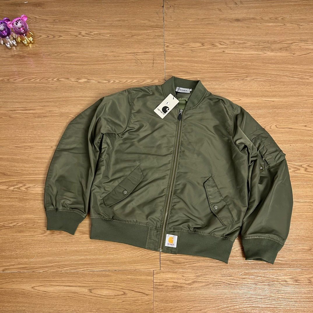 Кросс-граница Куртка Baseball с кархартовским дизайном Detroit Santya Flying Service Zipper Pocket