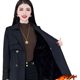 fleece-lined Thickened Windbreaker Coat Women's 2024 Autumn and Winter New Fashionable Waist Mid-length Slimming Warm Elegant Coat