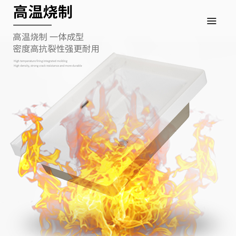 lavabo de balcón lavabo de ranura profunda tablero de lavabo cerámico semicrustado integral lavabo de mano único tablero de lavabo doméstico con tablero de fricción