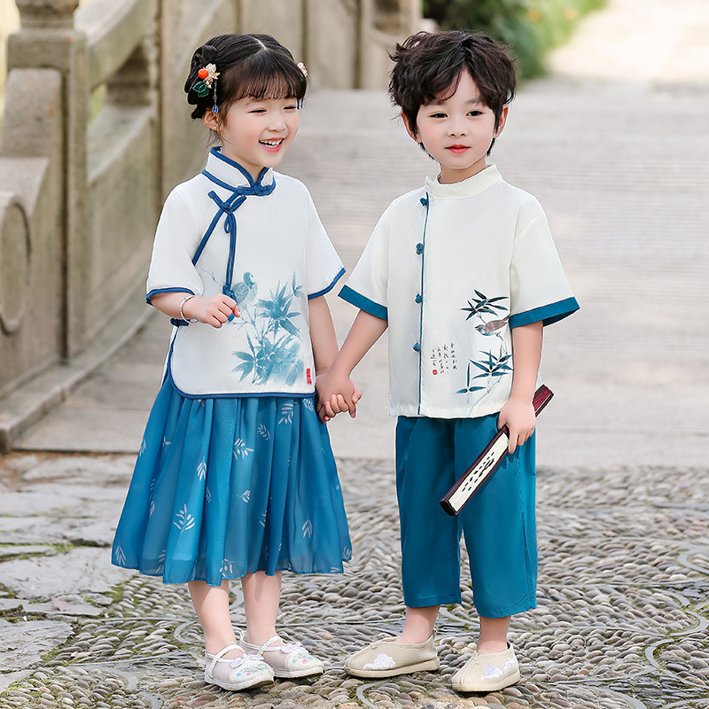 Children's Hanfu for boys, set, suit for kindergarten, Chinese style 3