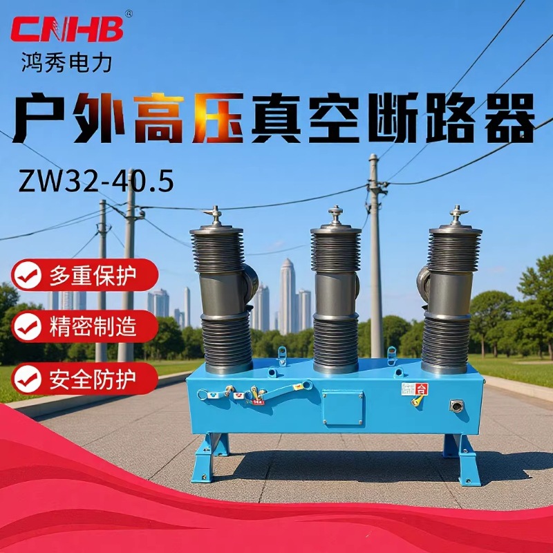 鸿秀柱上真空断路器 ZW32-40.5真空断路器 35KV高压真空断路器