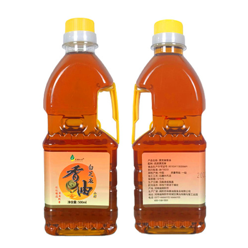 Sesame Girl Pure Black Sesame Sesame Oil 1000ml Small Ground Sesame Oil Authentic Henan Sesame Commercial Cold Household Sesame Oil