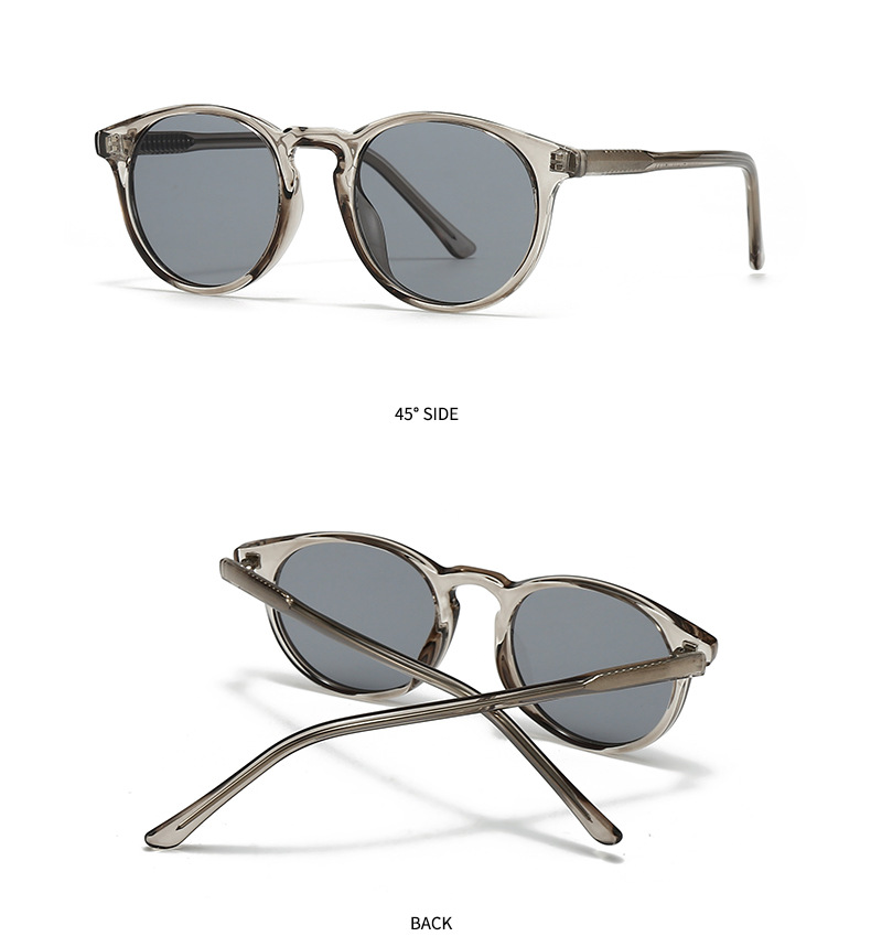 Casual Simple Style Streetwear Solid Color UV400 Protection Resin Round Frame Full Frame Women's Sunglasses display picture 10
