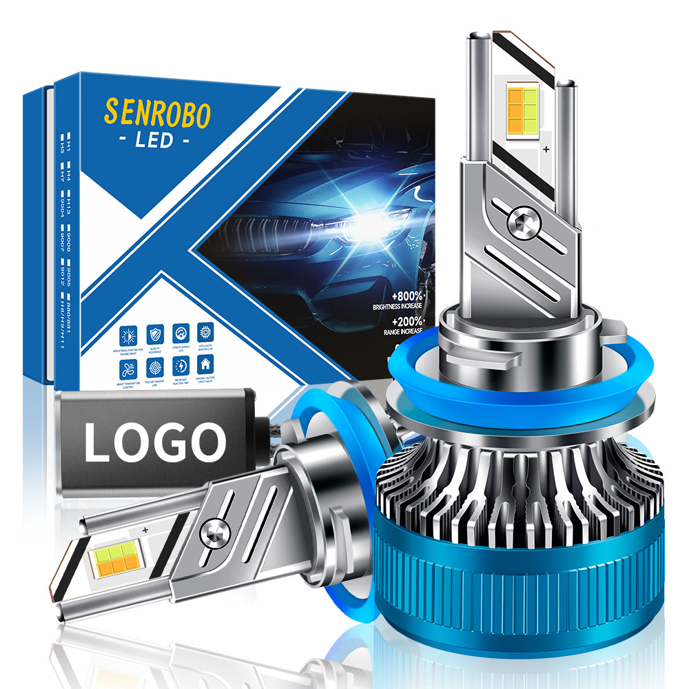 Nuevos tres colores transfronterizos de automóviles led faro de alta y baja luz H4H11H79005 fábrica de modificación de automóviles venta directa