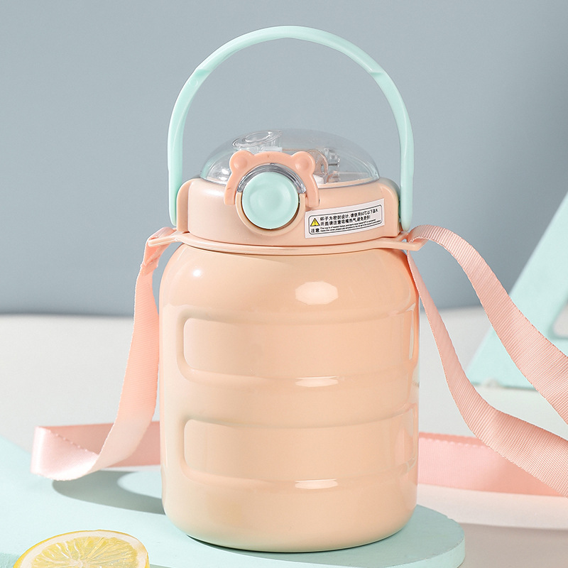 Botella deportiva de vacío aislada de gran capacidad, de acero inoxidable 316 de grado alimenticio, moderna, para estudiantes y niños, con gran capacidad, al por mayor.