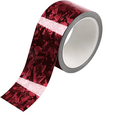 Door Color Changing Film, Auto Color Change Film - pet-flower-carbon-red-3cm5mmeters