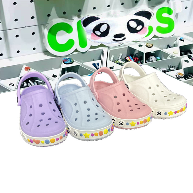 Summer Kidsren's Cross Classic Beja Clogs for Boys and Girls Baotou Lightweight Non-Slip Beach Sandals