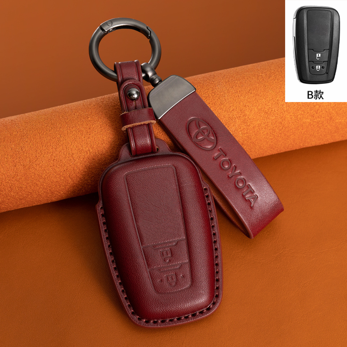 B형-버건디 [가죽 로프]