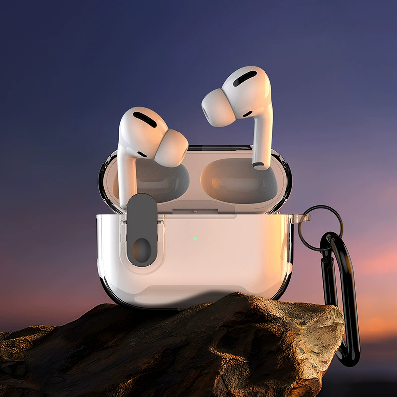 Совместимые с Apple наушники, прозрачный защитный чехол, Bluetooth, оптовая