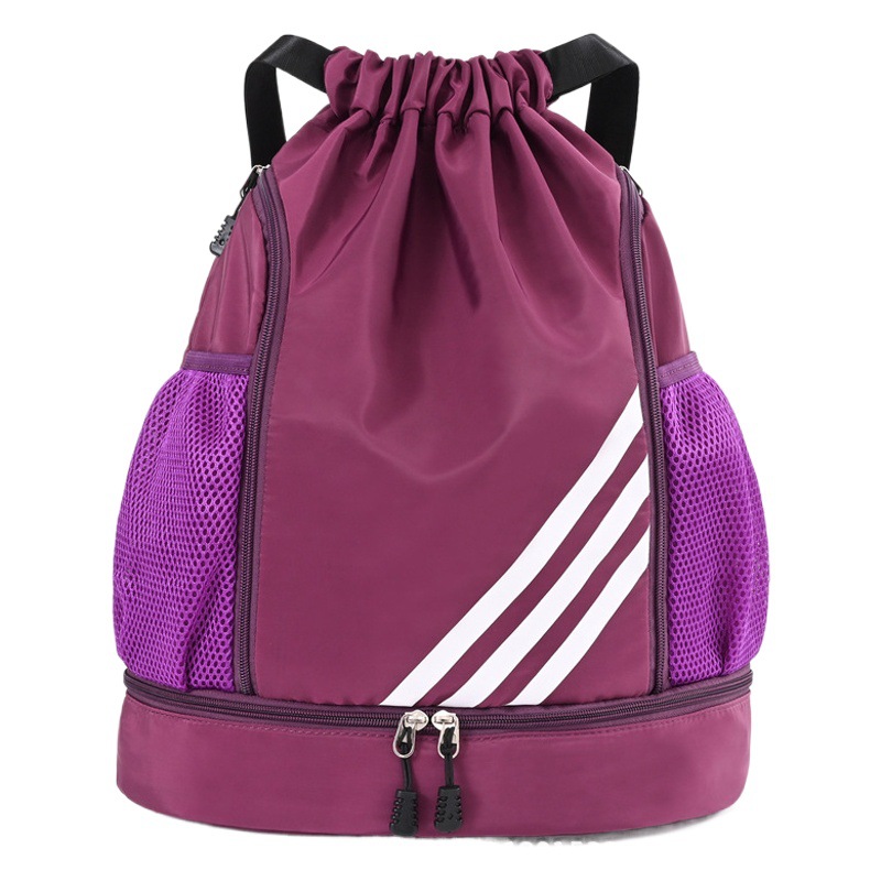 Mochila con Cordón de Gran Capacidad para Baloncesto Transfronterizo, Bolsa Deportiva de Tela Oxford con Cordón para Exteriores, con Impresión de Logotipo, Transpirable