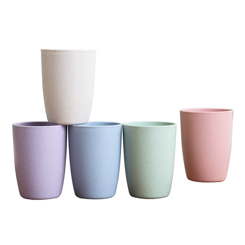 Wheat straw water cup wash cup household simple toothbrush cup student dormitory toothbrush cup set creative water cup
