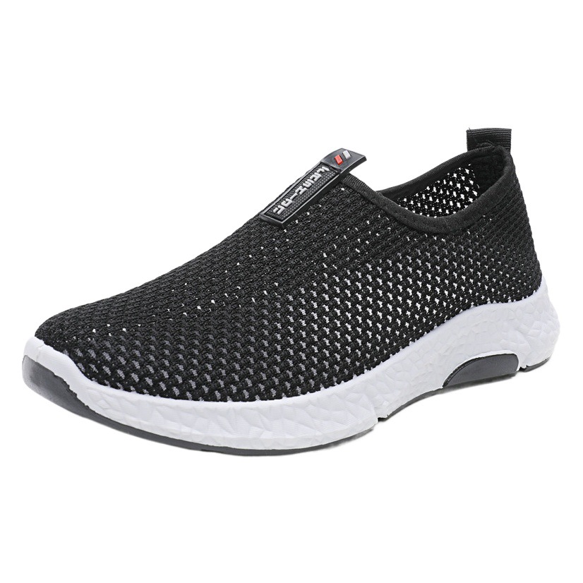 Zapatos de malla para hombre, zapatos informales transpirables de malla de verano 2025, los más fáciles de combinar, zapatos deportivos, zapatos de boca poco profunda de malla para hombre, venta al por mayor
