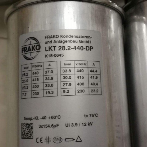 FRAKO 电容器 LKT 10.5-800-DP