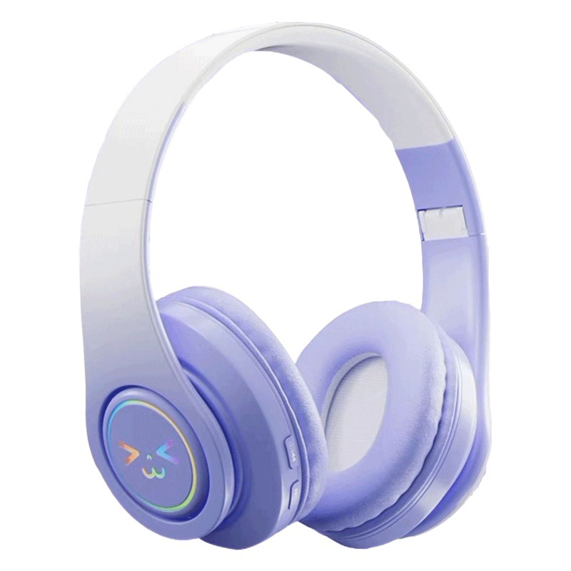 Transfronterizo nuevo gradiente de color LED luminoso todo incluido auricular inalámbrico auricular Bluetooth corriendo deportes auriculares