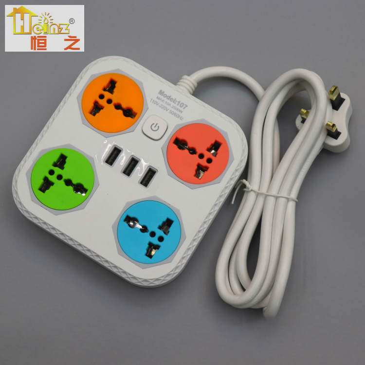 Laos Vietnam 1A 2.1A color mezcla de color brillante con conector de carga USB conector de fila