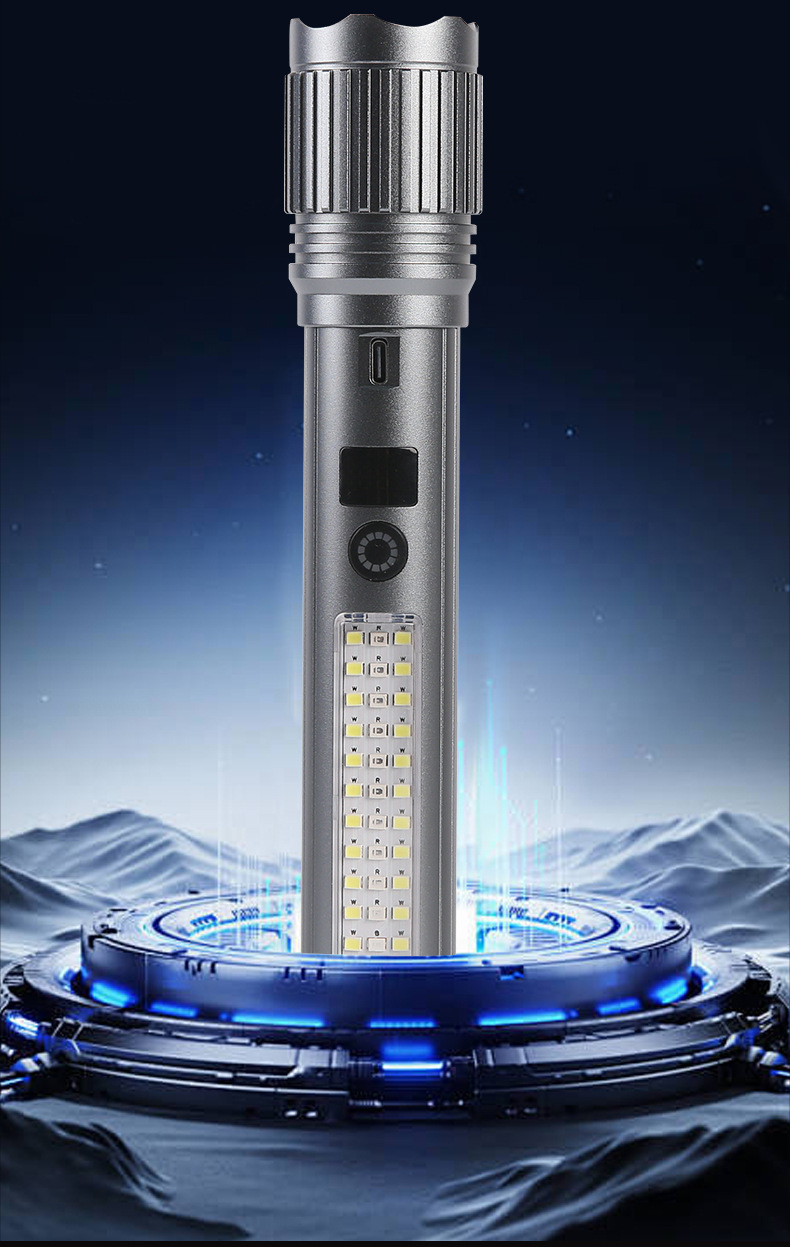 Super Bright Flashlight, Multi-Functional Flashlight, Aluminum Alloy, Ultra-Long Battery Life, High-Power White Laser, Strong Light, Long-Range Projection